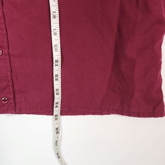 Southwestern Button Down Mens Sz L Brush Popper Pearl‎ Snap Western Cowboy Chore - Picture 12 of 12